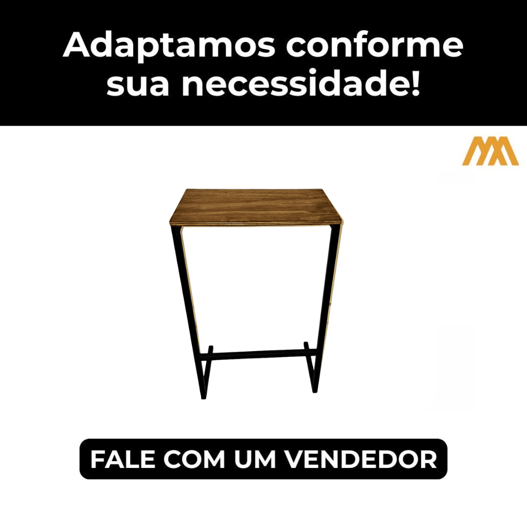Mesa de apoio lateral industrial Sveinn - MetaloArt