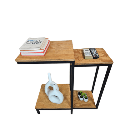 mesa de canto dupla estilo industrial capreze - My Store
