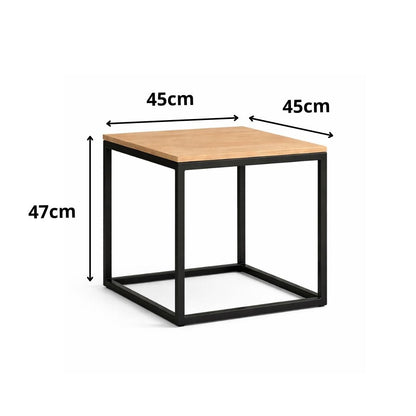 Medidas da Mesa de Canto Industrial Royal - MetaloArt