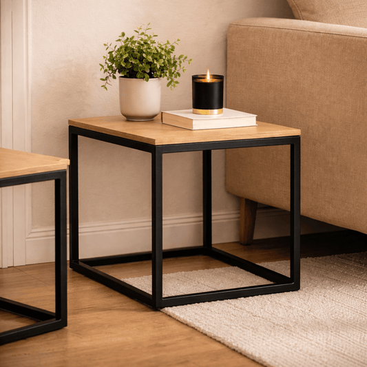 Mesa de Canto Industrial Royal - MetaloArt