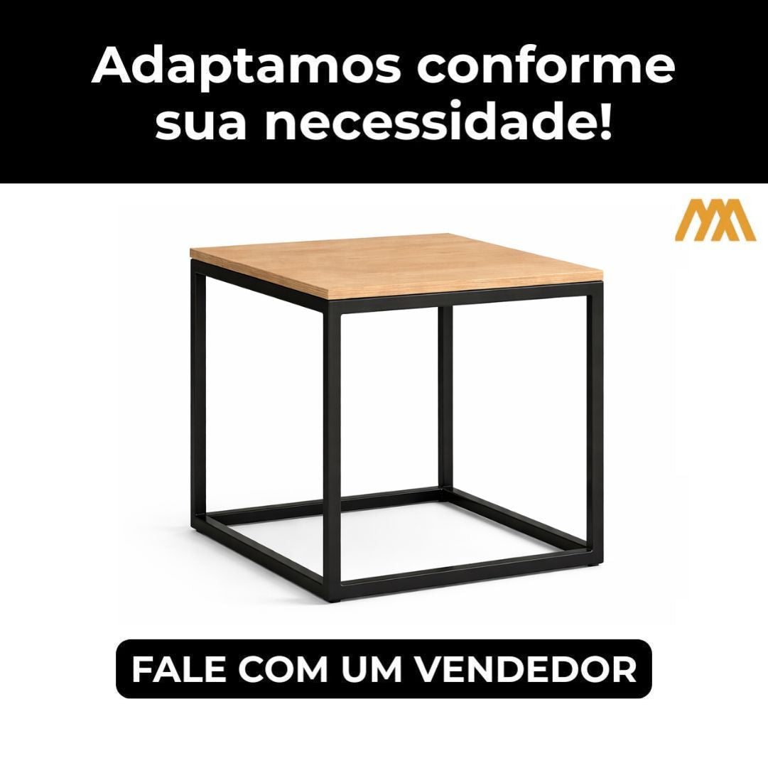Adaptamos a Mesa de Canto Industrial Royal - MetaloArt