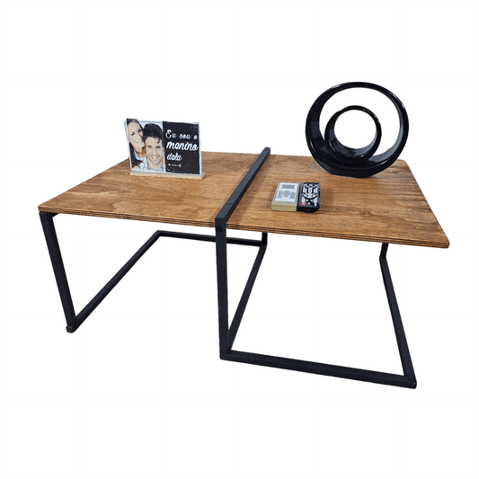 mesa de centro industrial Axis - MetaloArt