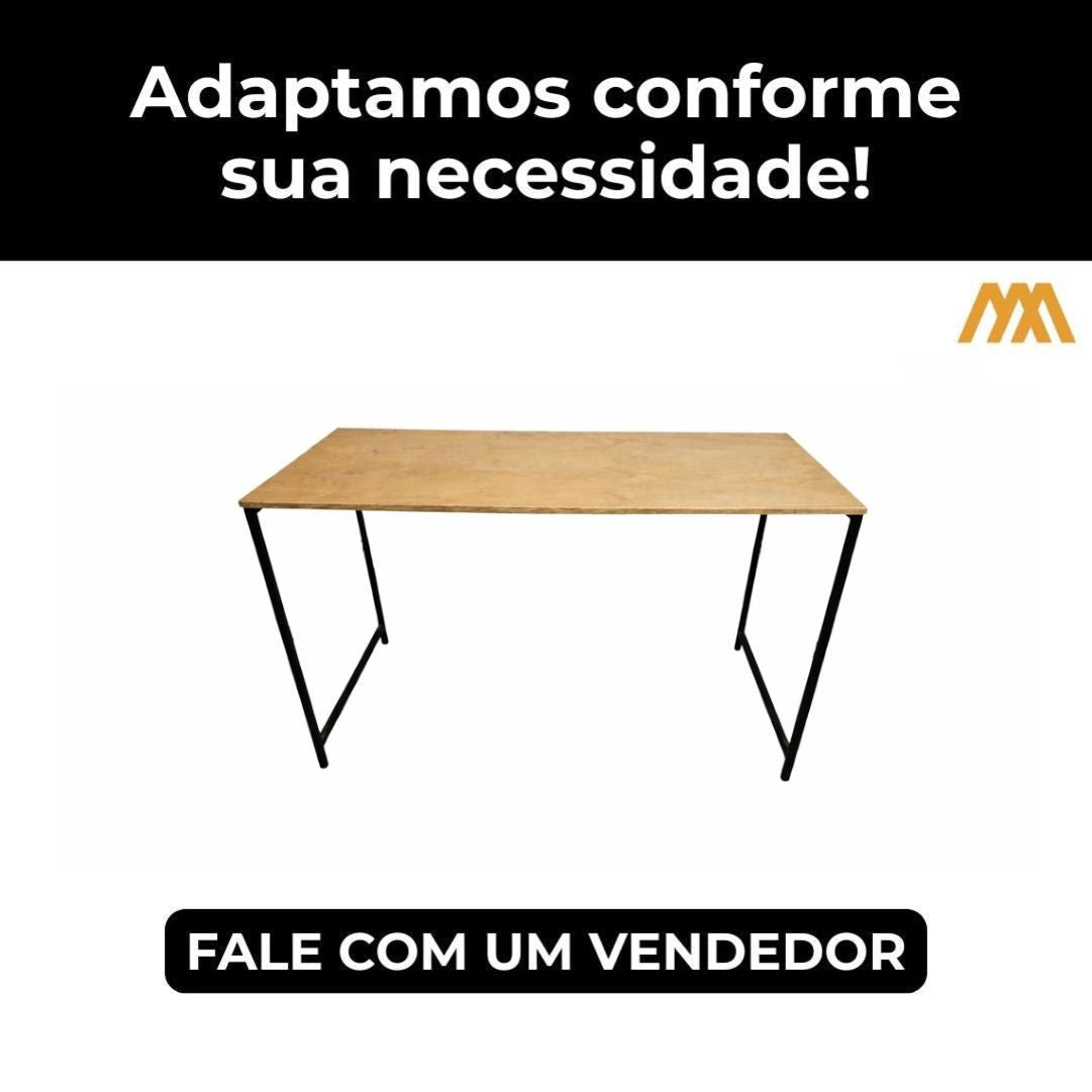 Mesa de Escritório Industrial Tribe - MetaloArt