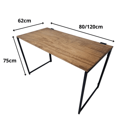 Mesa Dobrável Estilo Industrial Ônix - MetaloArt