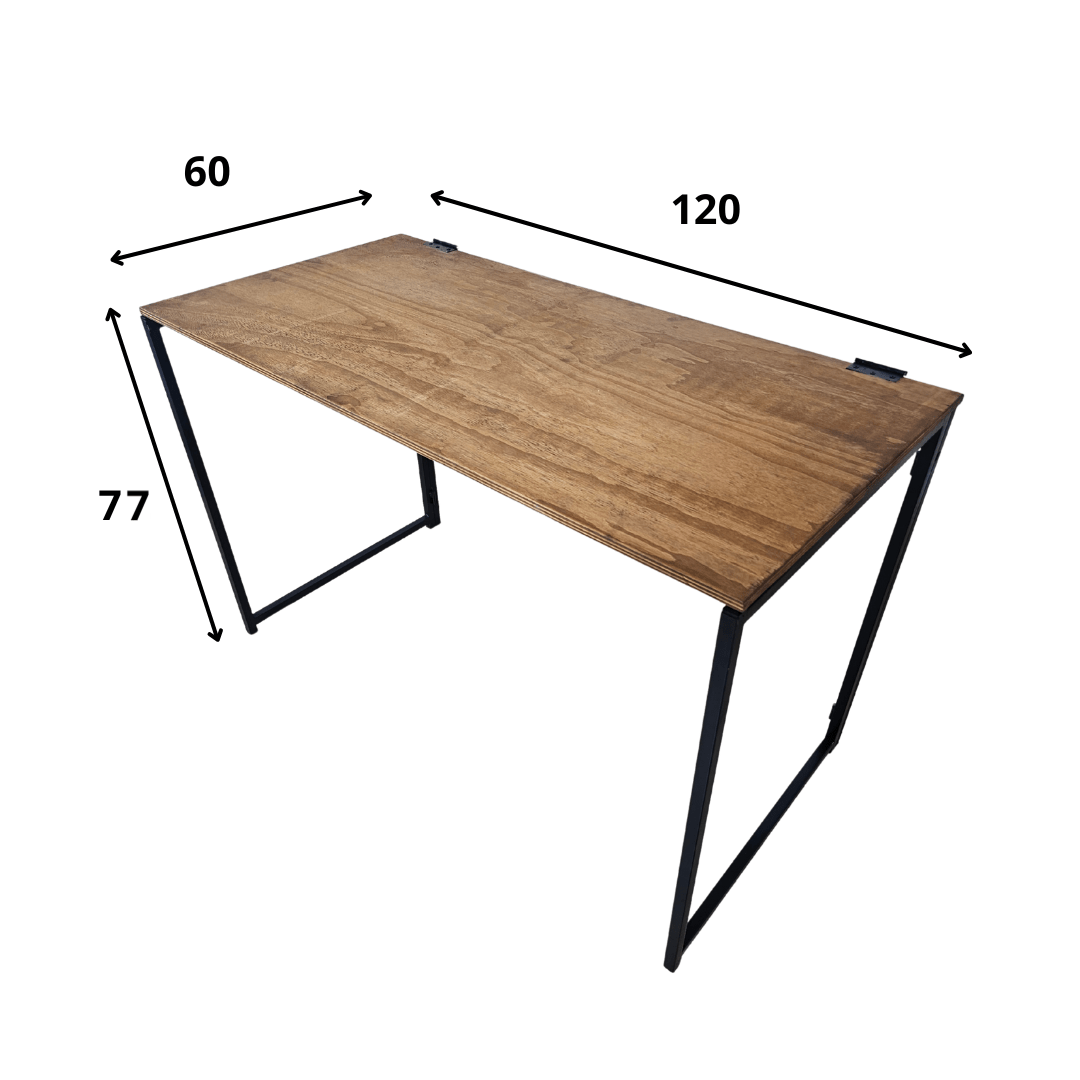 Mesa Dobrável Estilo Industrial Onix - MetaloArt