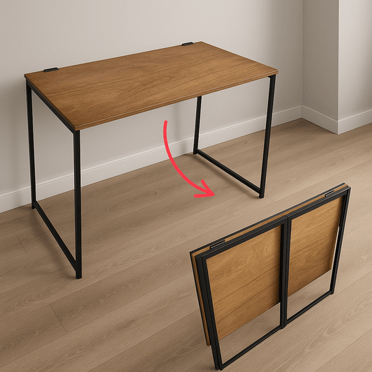 Mesa Dobrável Estilo Industrial Onix - MetaloArt