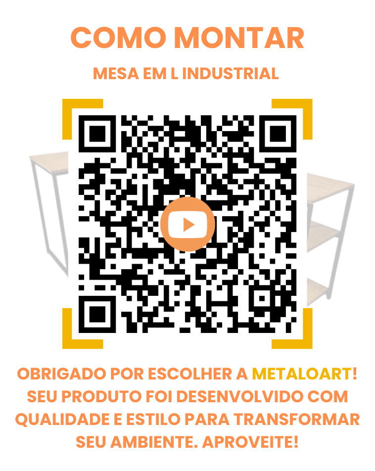 Mesa Em L industrial Resistente a Agua - MetaloArt