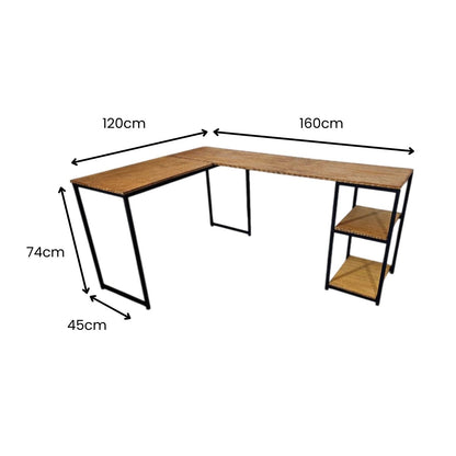 Mesa Em L industrial Resistente a Agua - MetaloArt