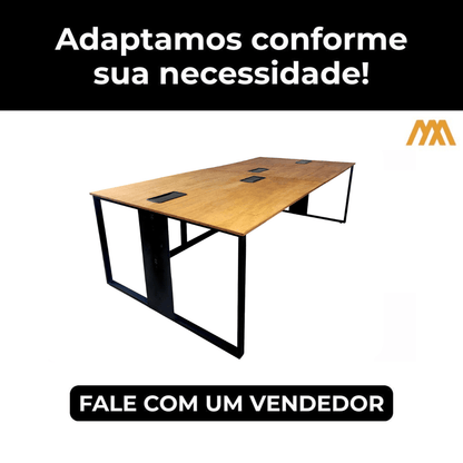 Mesa Escritório Estilo Industrial Heavy - MetaloArt