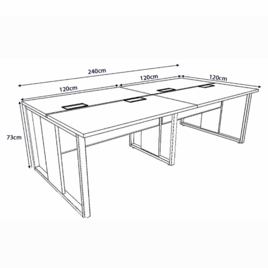 Mesa Escritório Estilo Industrial Heavy - MetaloArt