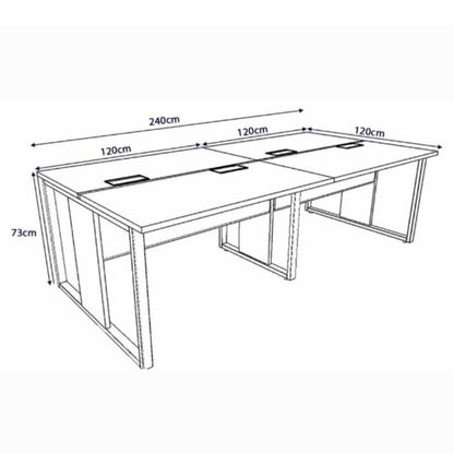 Mesa Escritório Estilo Industrial Heavy - MetaloArt