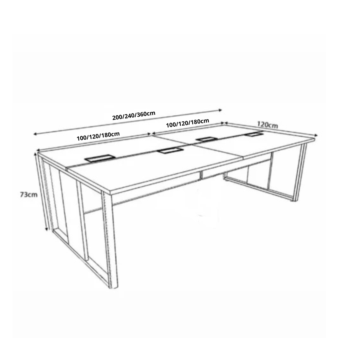 Mesa Escritório Estilo Industrial Heavy - MetaloArt