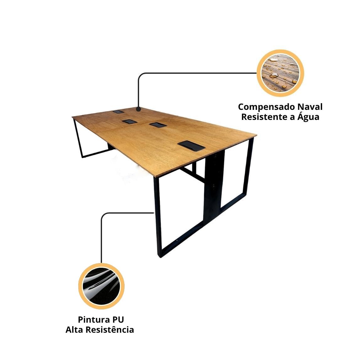 Mesa Escritório Estilo Industrial Heavy - MetaloArt