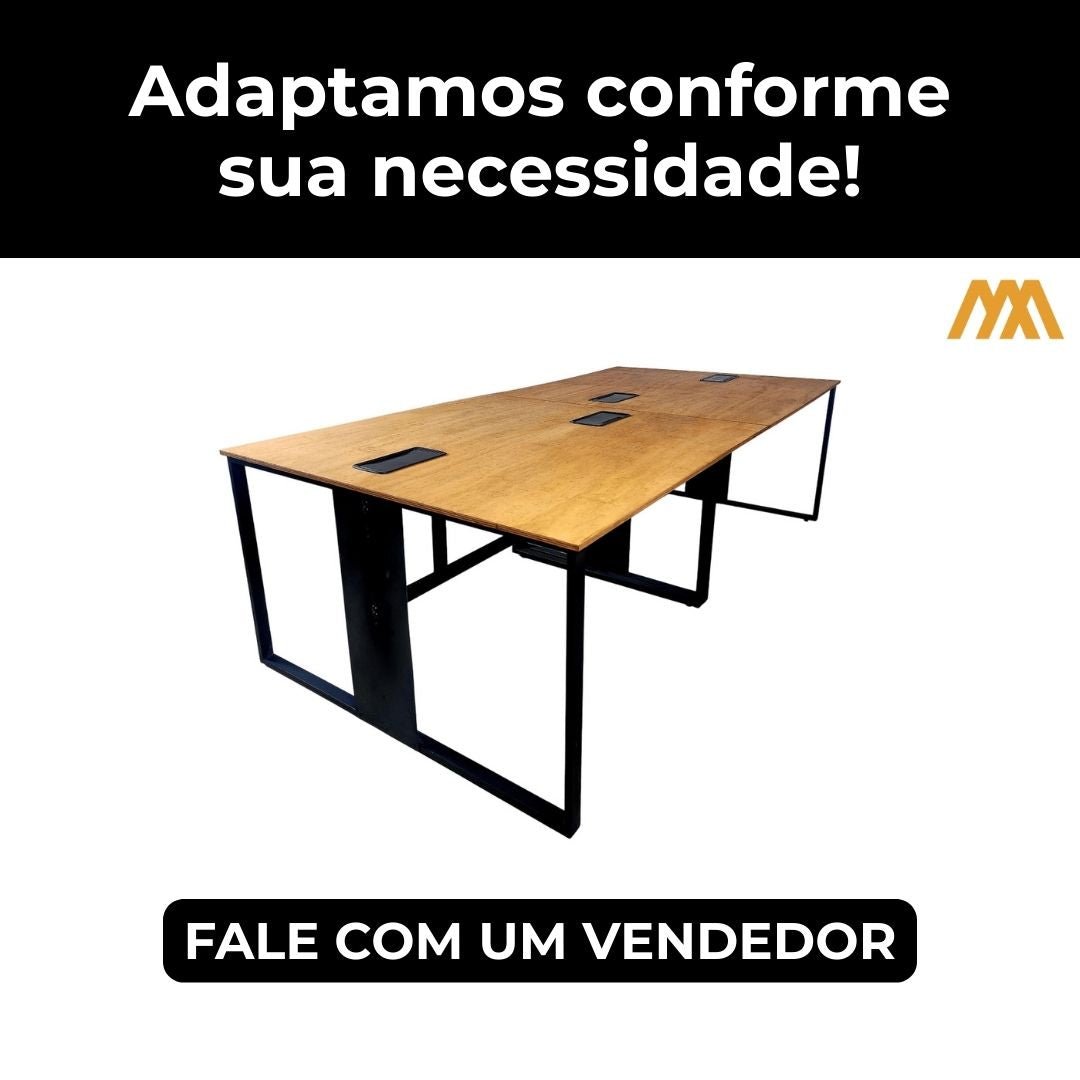 Mesa Escritório Estilo Industrial Heavy - MetaloArt
