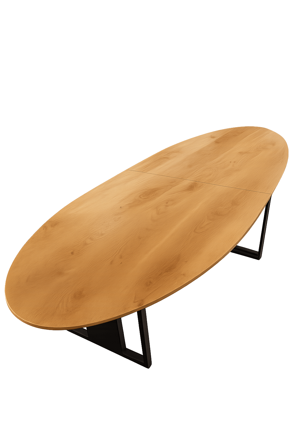 Mesa Escritório Oval Estilo Industrial Wind - MetaloArt
