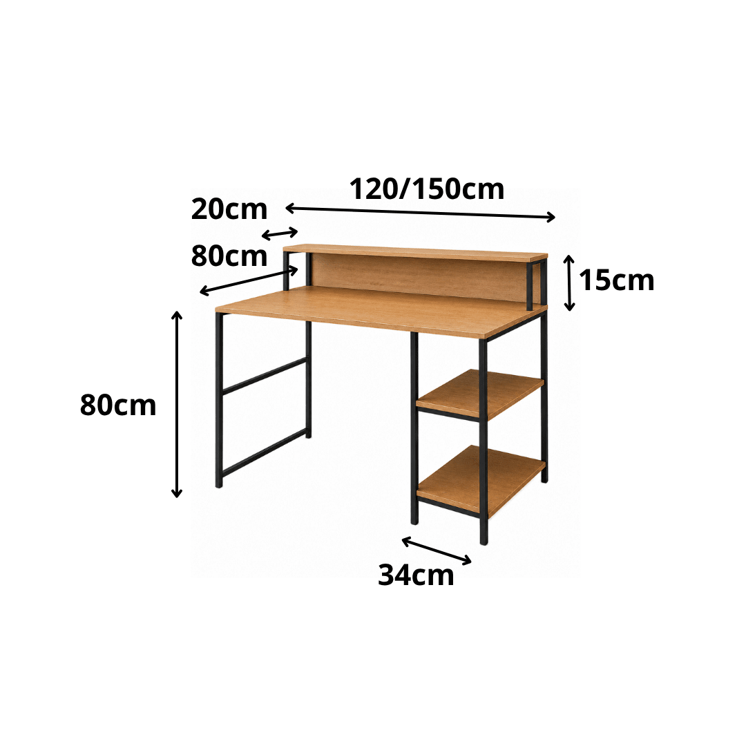 Mesa Escrivaninha Industrial Arturo Exclusive - MetaloArt