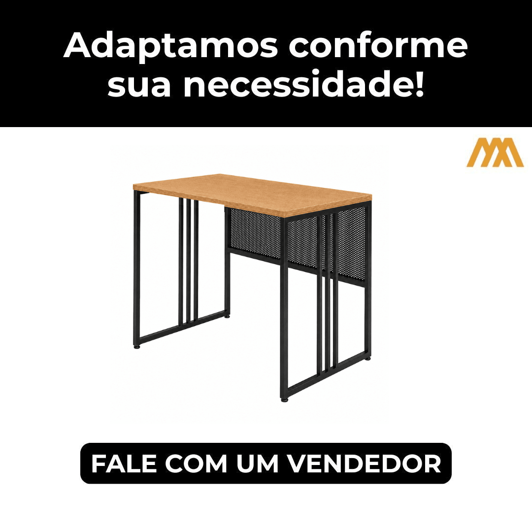 Mesa Escrivaninha Industrial Atlas - MetaloArt