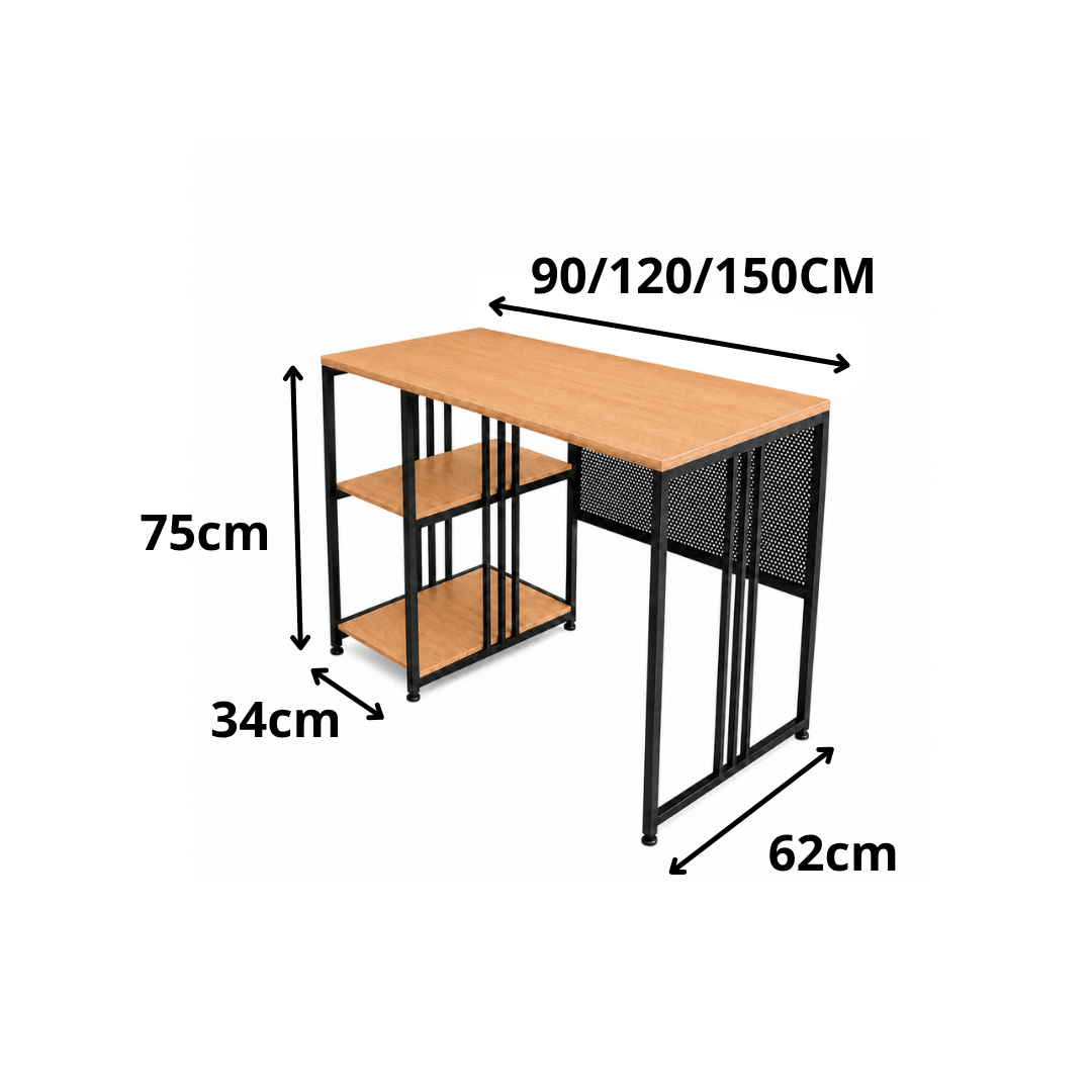 Mesa Escrivaninha Industrial Iron - MetaloArt