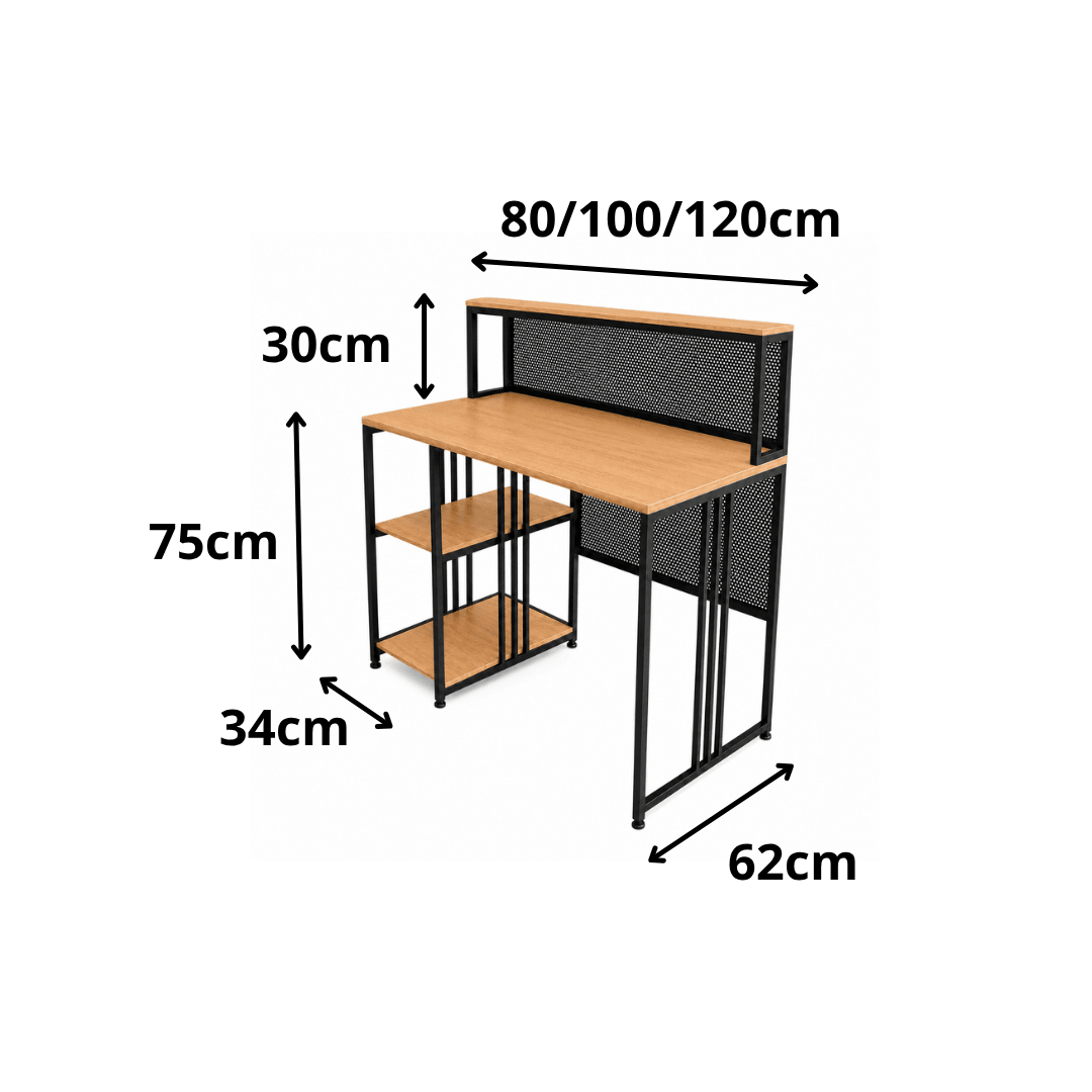 Mesa Escrivaninha Industrial Sora - MetaloArt