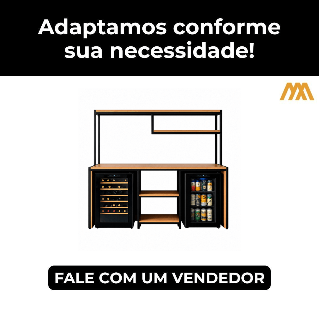 Móvel Adega Cervejeira Industrial Premier - MetaloArt