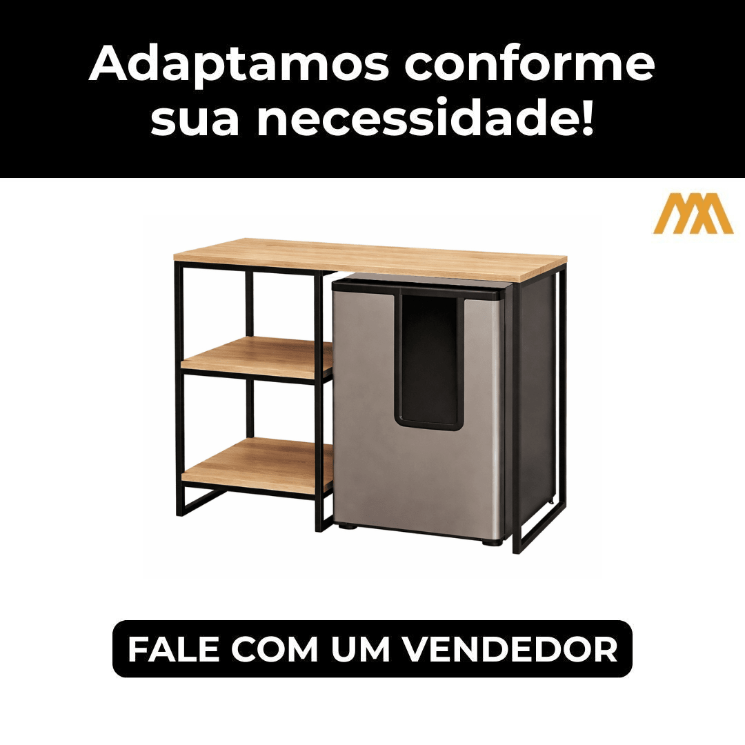 Móvel Estilo Industrial Para Frigobar Adega Cervejeira - MetaloArt