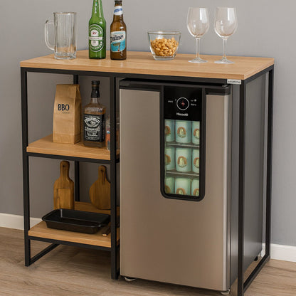Móvel Estilo Industrial Para Frigobar Adega Cervejeira - MetaloArt