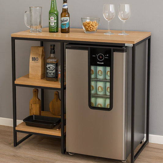 Móvel Estilo Industrial Para Frigobar Adega Cervejeira - MetaloArt