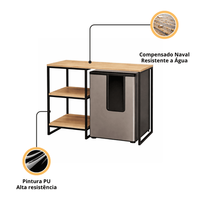 Móvel Estilo Industrial Para Frigobar Adega Cervejeira - MetaloArt