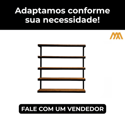 Nicho Organizador Industrial Savvy para Sala, Banheiro e Escritório Sob Medida 