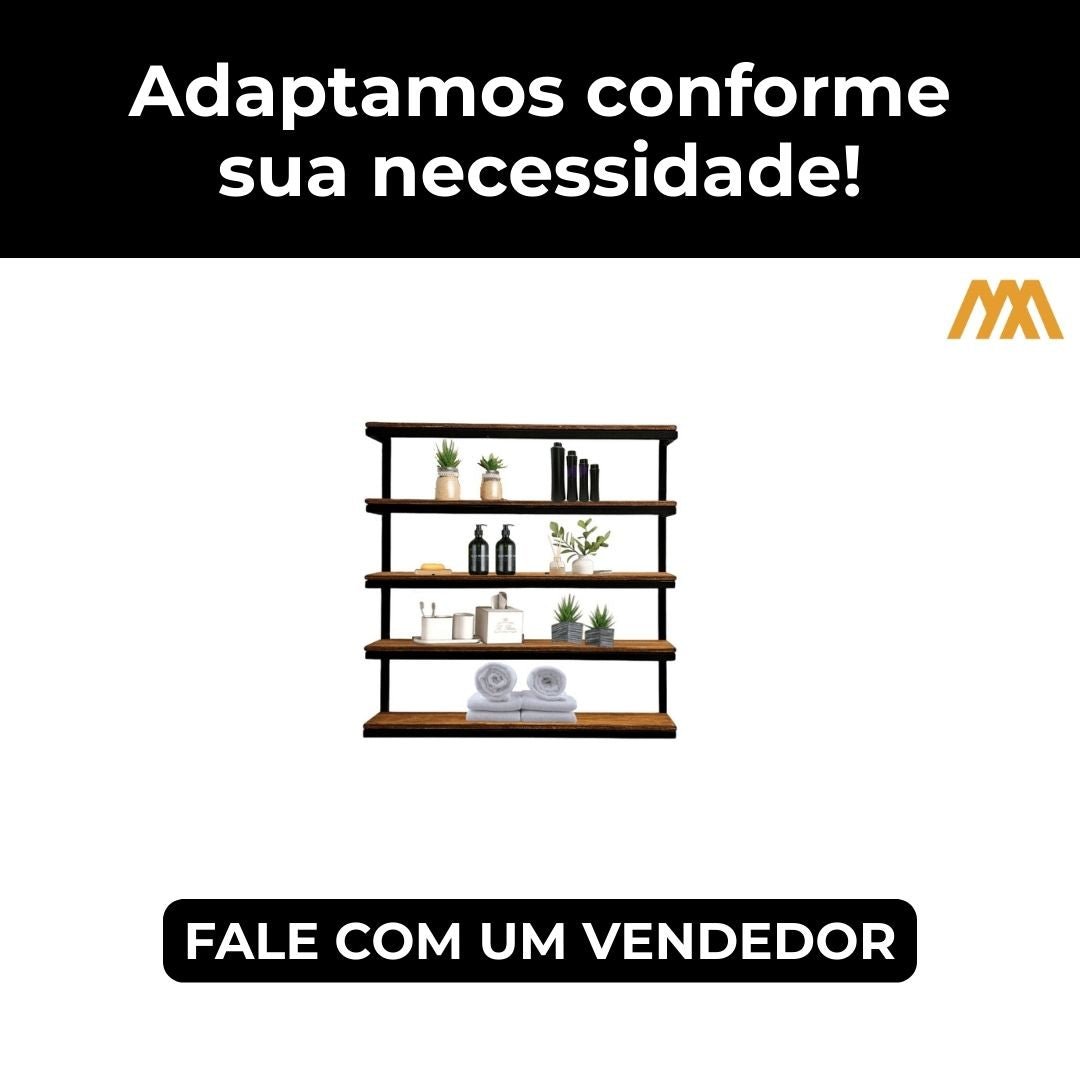 Nicho organizador sala / escritório / banheiro industrial Savvy - MetaloArt