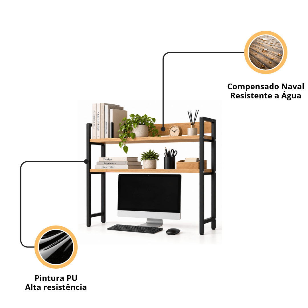 Organizador de Mesa Industrial Grid - MetaloArt