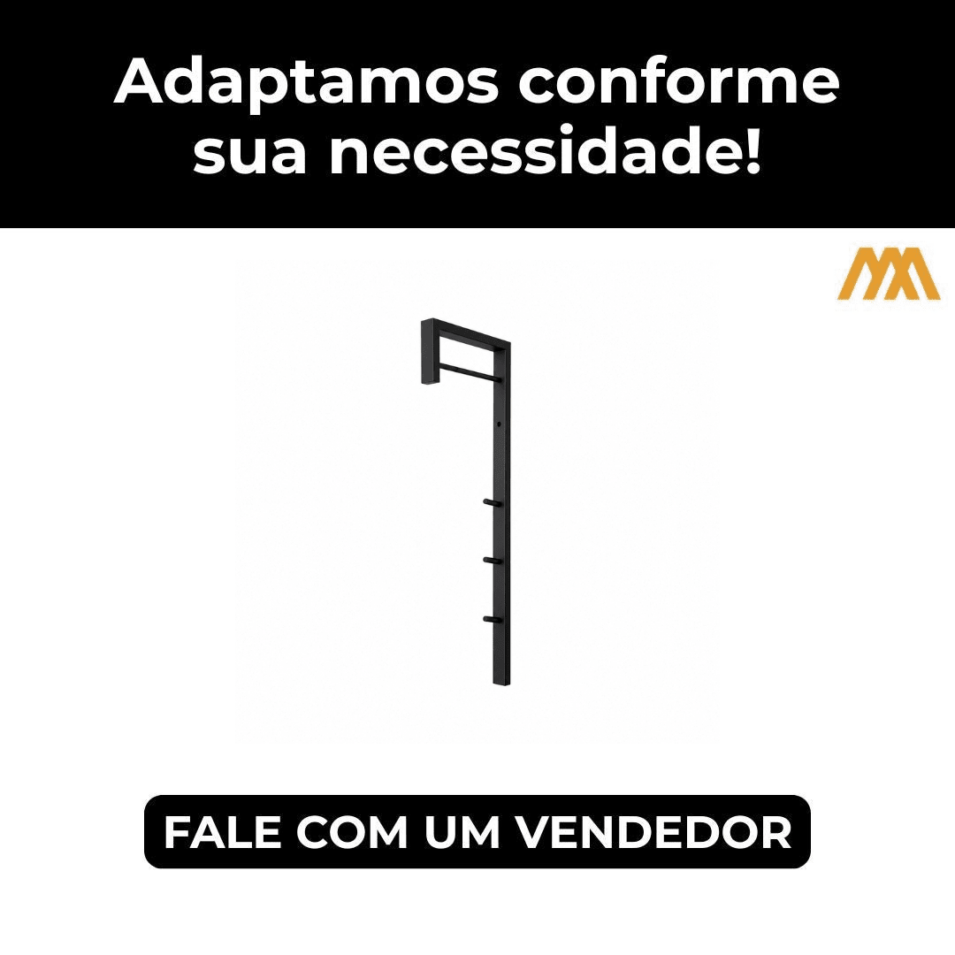 Porta Chaves de Parede e Roupas Industrial Avalon - MetaloArt