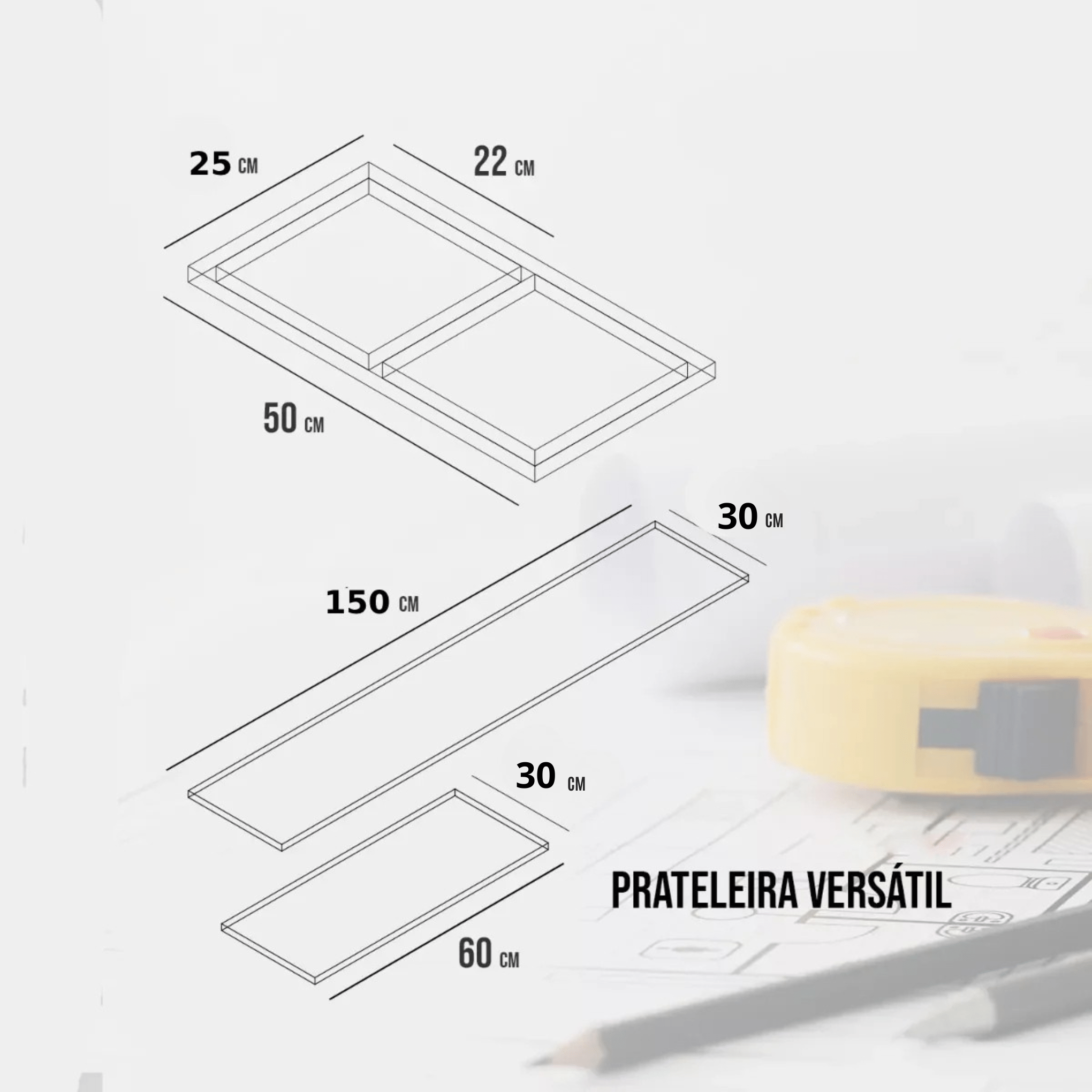 prateleira comercial/residencial mess parede ou suspensa - My Store