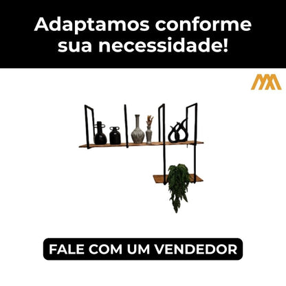 Prateleira comercial/residencial Mess parede ou suspensa - MetaloArt