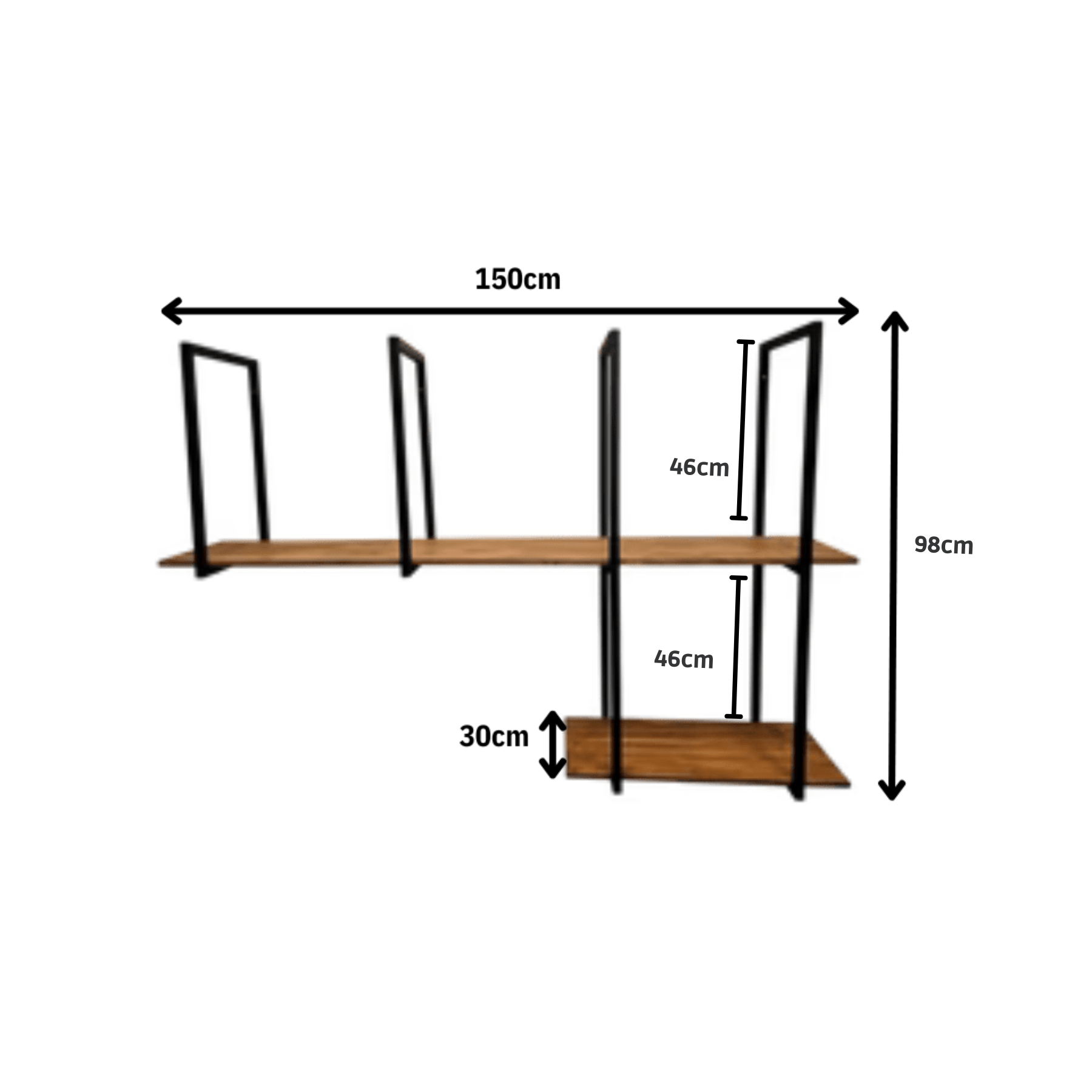 prateleira comercial/residencial mess parede ou suspensa - MetaloArt