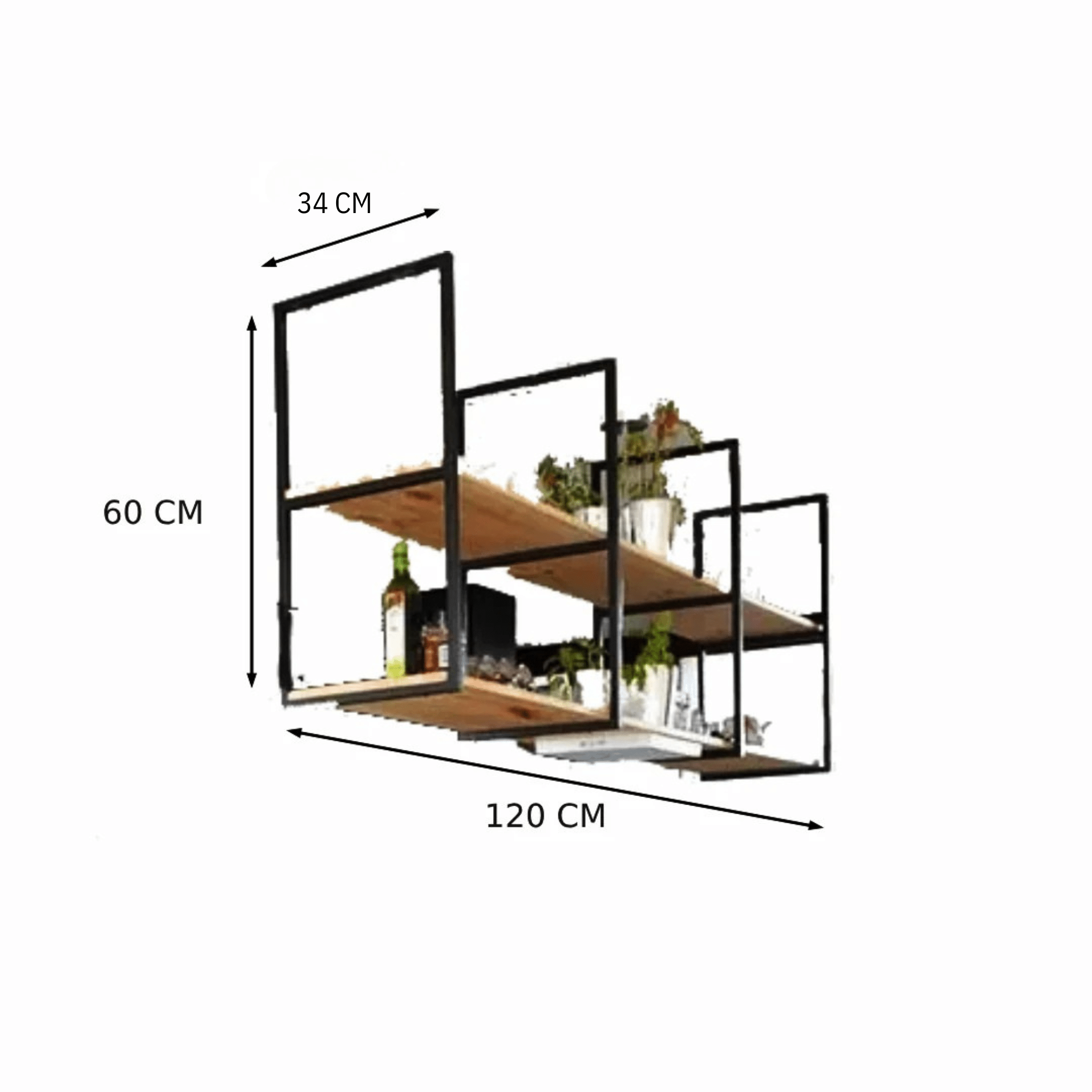 prateleira industrial cozinha suspensa miquely - My Store