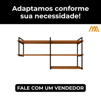 Prateleira Industrial de Parede Aurora - MetaloArt