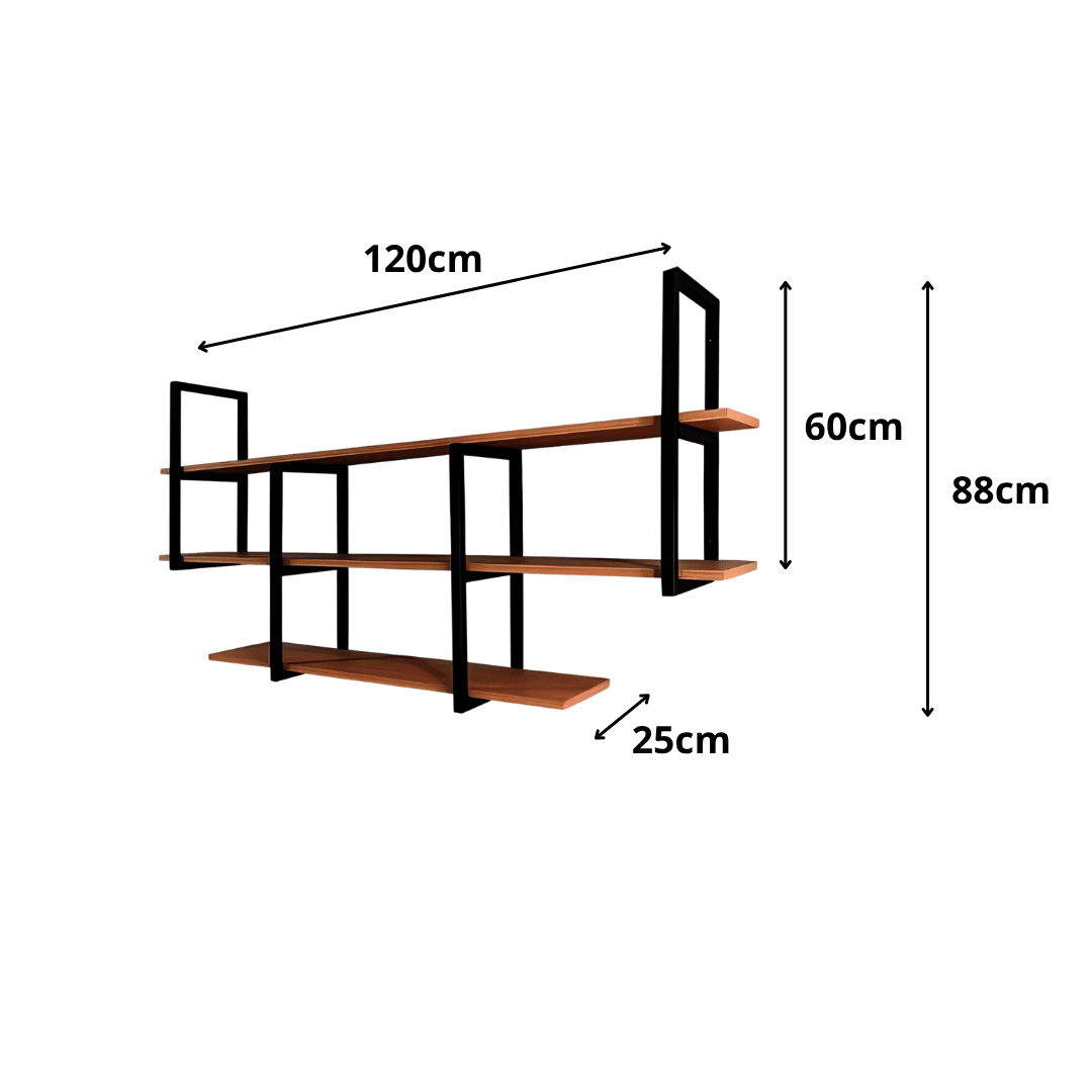 Prateleira Industrial de Parede Barr 02 - MetaloArt