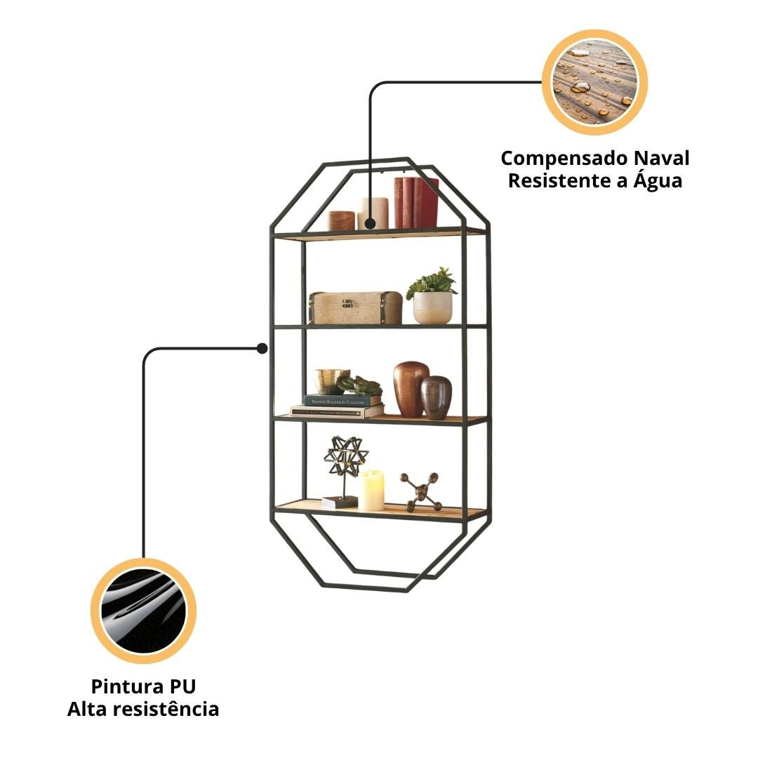 Prateleira Industrial Latif - MetaloArt