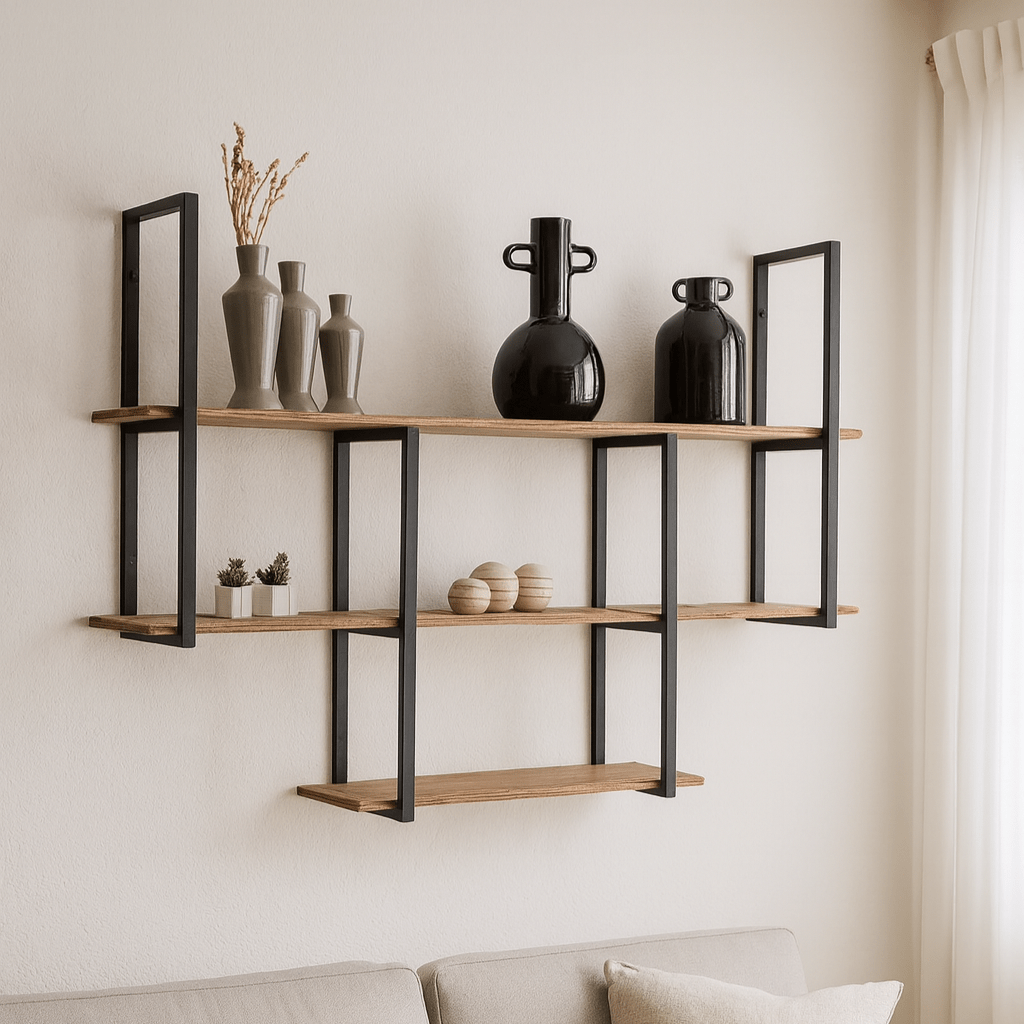 Prateleira industrial parede Barr 02 - MetaloArt