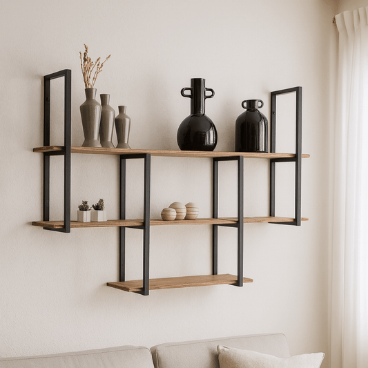 Prateleira industrial parede Barr 02 - MetaloArt