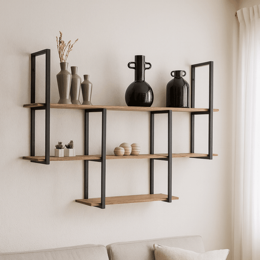 Prateleira industrial parede Barr 02 - MetaloArt