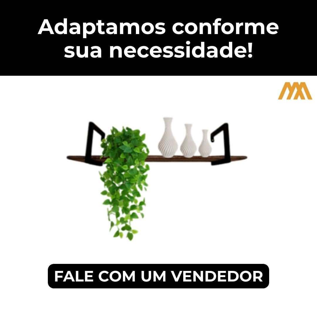 Prateleira industrial parede Stylus - MetaloArt