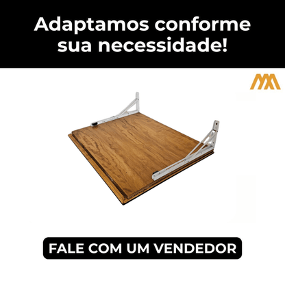 Quadro 2 em 1 Turim | Mesa Dobrável de Parede - MetaloArt
