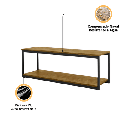 Rack Estilo Industrial Veneza - MetaloArt