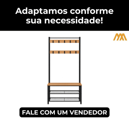 Sapateira Industrial com Cabideiro Duo - MetaloArt