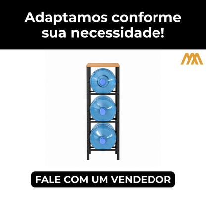 Suporte para Galão de Água Estilo Industrial Nilo - MetaloArt